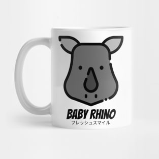 Baby Rhino Grey Horn Mug